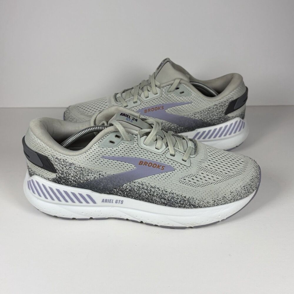 Brooks Ariel GTS 24 Running Shoes Women Size 10.5 B Gray Mesh Comfort Sneakers